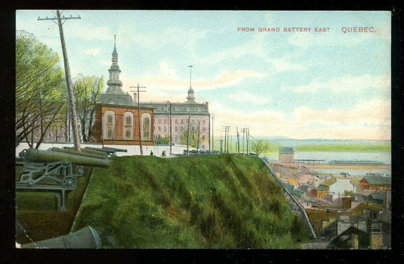 dc42 - QUEBEC CITY 1910s View from Grand Battery East. Cannons/Guns