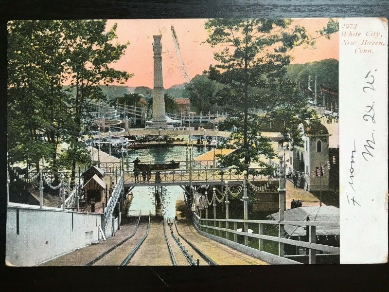 Vintage Postcard 1907 White City Amusement Park, New Haven, Connecticut (CT)
