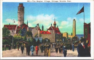 USA The Belgian Village Chicago World's Fair Illinois Vintage Postcard 05.30