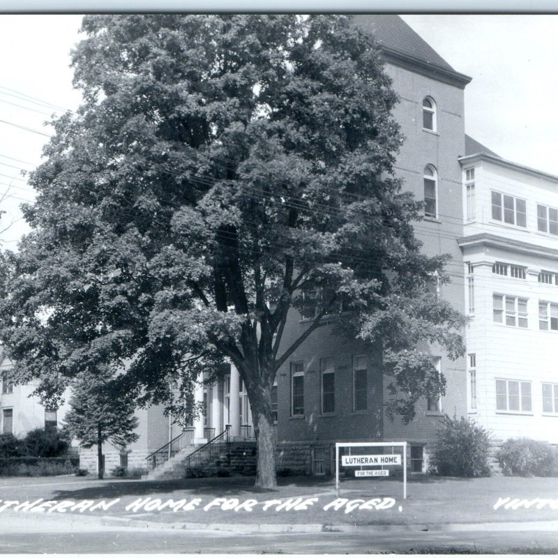 c1950s Vinton, IA RPPC Lutheran Nursing Home for the Aged Real Photo P-Card A109