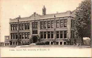 Vtg 1900's Scovel Hall University Of Wooster Ohio OH Postcard