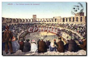 Old Postcard Arles Arenes Bullfight Bullfight