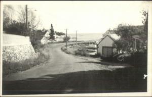 South Bristol ME Cancel Road & Buildings 1945 Real Photo Postcard