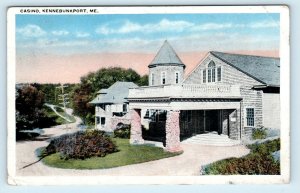 KENNEBUNKPORT, ME Maine ~ The CASINO 1927 York County Postcard