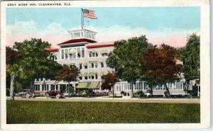 CLEARWATER, FL Floriad    GRAY  MOSS  INN   1921?  Cars  Roadside   Postcard