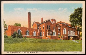 Vintage Postcard 1923 Des Moines Womens Club-Hoyt Sherman Place, Des Moines, IA