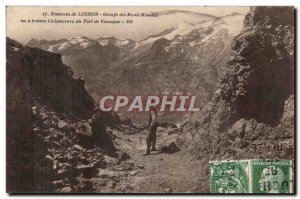 Surroundings of Luchon Old Postcard GRoup Cursed Mountains seen through the &...