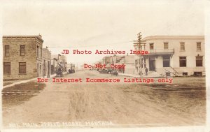 MT, Moore, Montana, RPPC, Street Scene, Business Section, Bank, Photo