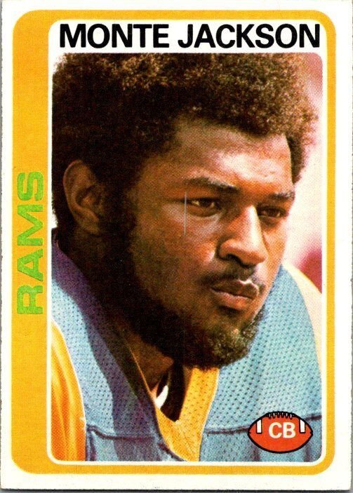 1978 Topps Football Card Monte Jackson Los Angeles Rams sk7387