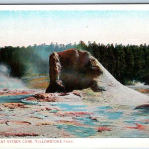 c1910s J.E. Haynes Giant Geyser Cone Unposted Litho Yellowstone Park #10098 A222