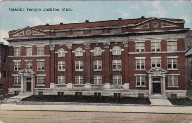 Michigan Jackson Masonic Temple Curteich