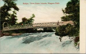 Bridge Three Sister Islands Niagara Falls ON Ontario Vintage Postcard D90