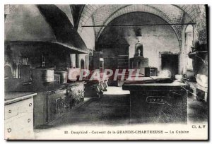 Old Postcard Dauphine Convent of the Grande Chartreuse The Kitchen