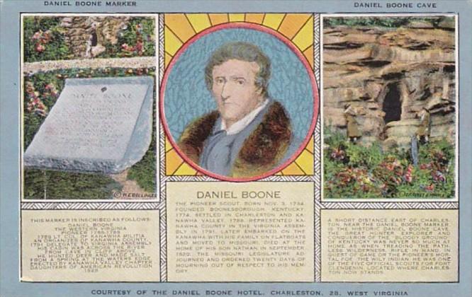 West Virginia Charleston Daniel Boone Marker and Cave