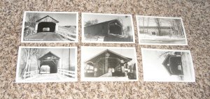 Lot Of 6 Swanzey NH New Hampshire Covered Bridge Real Photo RPPC Postcards