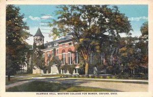 Alumnae Hall Western College for Women Oxford Ohio 1941 postcard