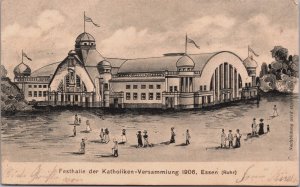 Germany Festhalle der Katholiken Versammlung 1906 Essen Ruhr Postcard C128