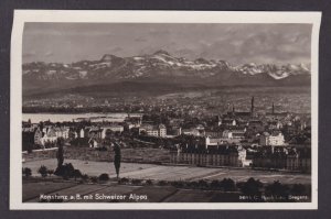 Vintage postcard Konstanz panorama Swiss Alps Bodensee Germany