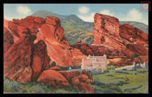 Scenenin the Park of the Red Rocks, Near Morrison in the Denver Mountain Park...