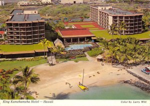 KING KAMEHAMEHA HOTEL Kona, Hawaii Aerial View 1978 Continental Vintage Postcard