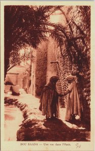 Algeria Bou-Saada Une Rue Dans l'Oasis Postcard C194