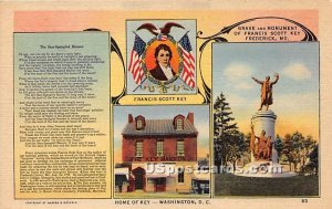 Francis Scott Key, Home of Key, Grave & Monument in Frederick, Maryland