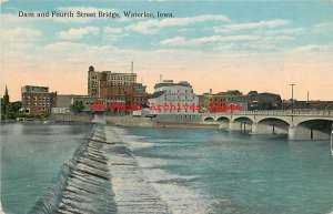 6 Postcards, Waterloo Iowa, Various Bridge or Dam Scenes