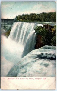 Postcard - American Falls from Goat Island - Niagara Falls, New York