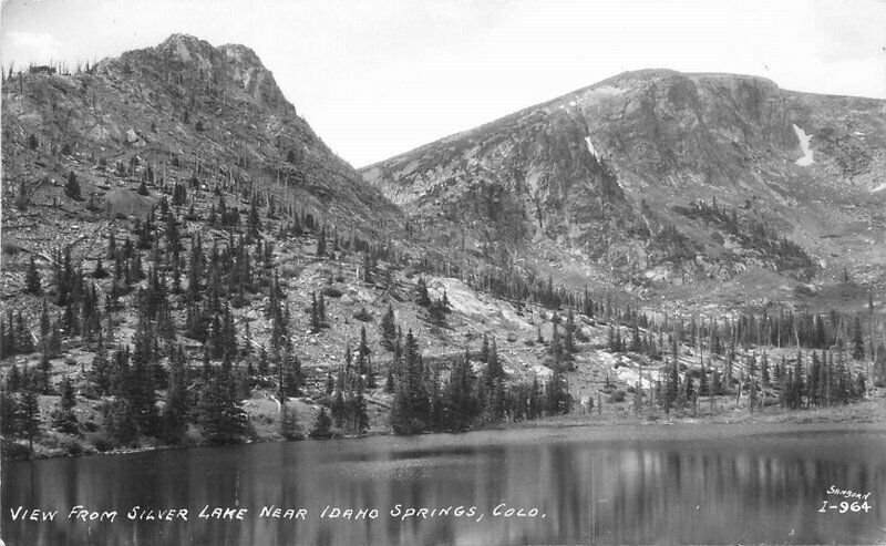 Idaho Springs Colorado Silver Lake 1940s Sanborn I-964 Photo Postcard 21-6337