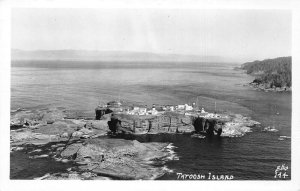 Tatoosh Island Alaska Aerial View Real Photo Vintage Postcard AA72764