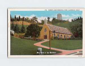 Postcard Wee Kirk o' The Heather, Forest Lawn Memorial Park, Glendale, CA