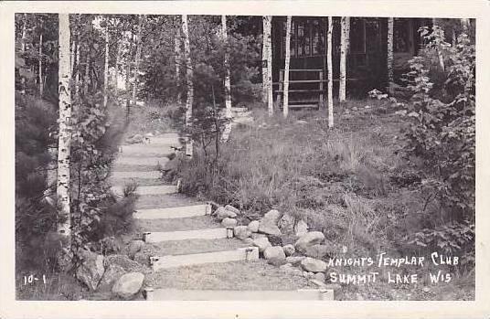 Wisconsin Summit Lake Knights Templar Club 1945 Real Photo RPPC