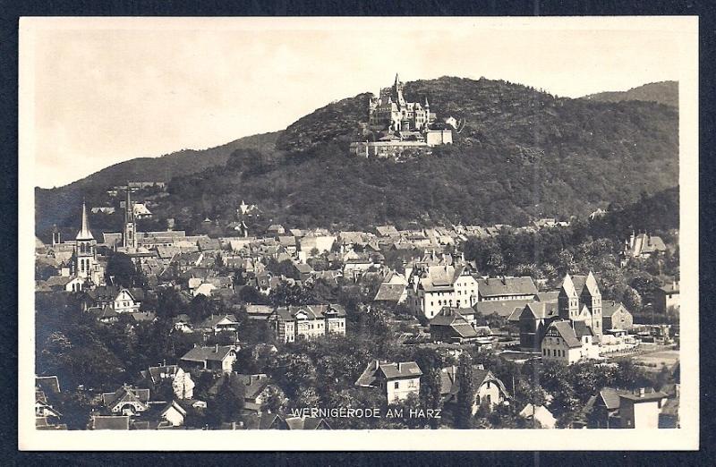 Wernigerode & Castle Harz Germany Real Photo unused c1920's