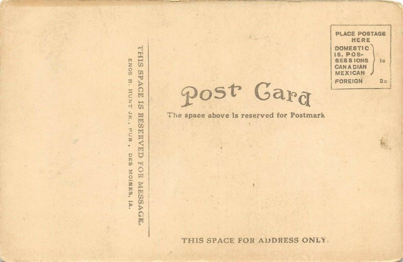 Des Moines Iowa c1910 Postcard A River Drive Dirt Road