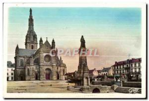 Sainte Anne d Auray - The Basilica and the Fountain - Old Postcard