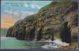 SEVEN CAVES AT LA JOLLA CAVES 1921  ( 4625)  SAN DIEGO CALIFORNIA