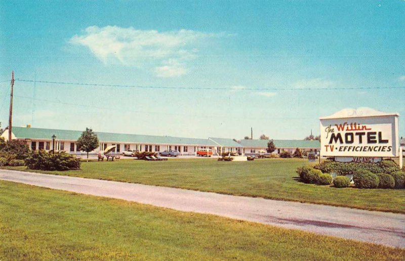 Willin Motel Rehoboth Beach  Delaware Roadside Vintage Postcard RR514