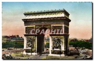 Old Postcard Paris The Place de L'Etoile and the Arc de Triomphe