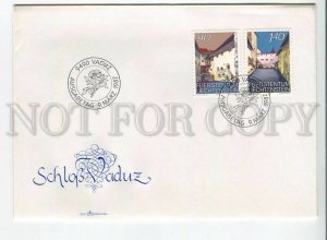 446032 Liechtenstein 1987 year FDC definitive stamp Vaduz castle