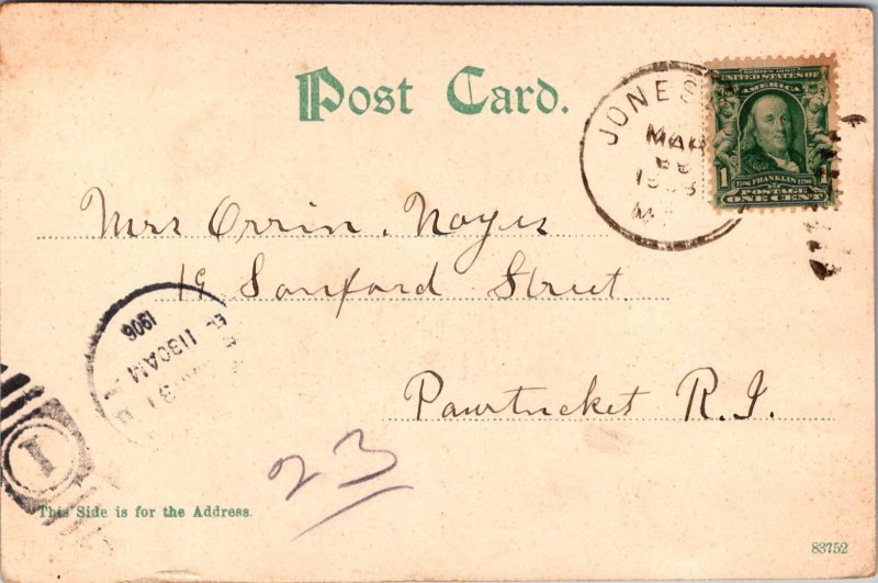 After Sunset, Mountain View, Rangely Lake ME Undivided Back c1906 Postcard U23