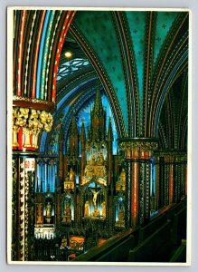 c1981 Notre Dame Church in MONTREAL Quebec Canada 4x6 VINTAGE Postcard 0247