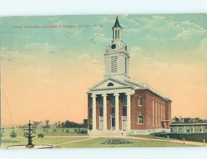 Divided-back CHURCH SCENE Utica New York NY AD2063