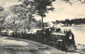 Bristol Connecticut Lake Compunce Gillette Railroad Antique Postcard K30813