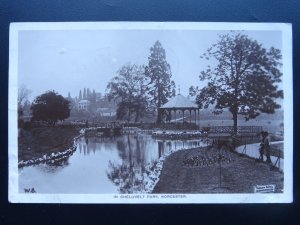 Worcester THE BANDSTAND in Cheluvelt Park c1920s RP Postcard by Hallams Series