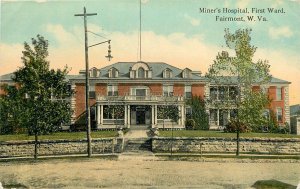 Fairmont West Virginia Miner's Hospital 1st Ward occupation Postcard 24-7314