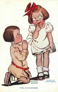 Artist impression Gassaway Children Romance C-1910 Postcard 21-11199