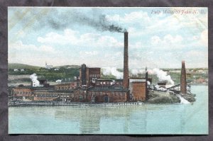 h2599 - Canada ST JOHN NB c1907-10 Paper Mill Postcard