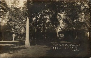 Delavan Lake WI Highland Cottages c1910 Real Photo Postcard