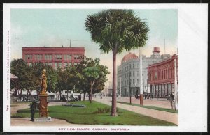 City Hall Square, Oakland, California, Very Early Postcard, Unused