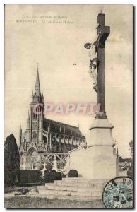 Surroundings of Rouen Consecours Old Postcard Calvary and & # 39eglise